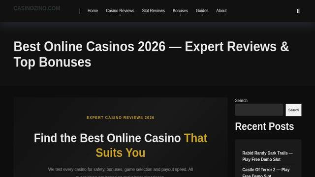 CasinoZino casino screenshot